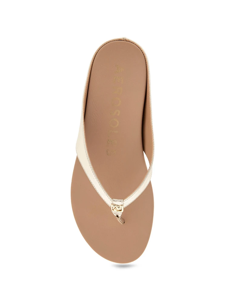 Aerosoles Women's Fisher Round Toe Thong Sandals