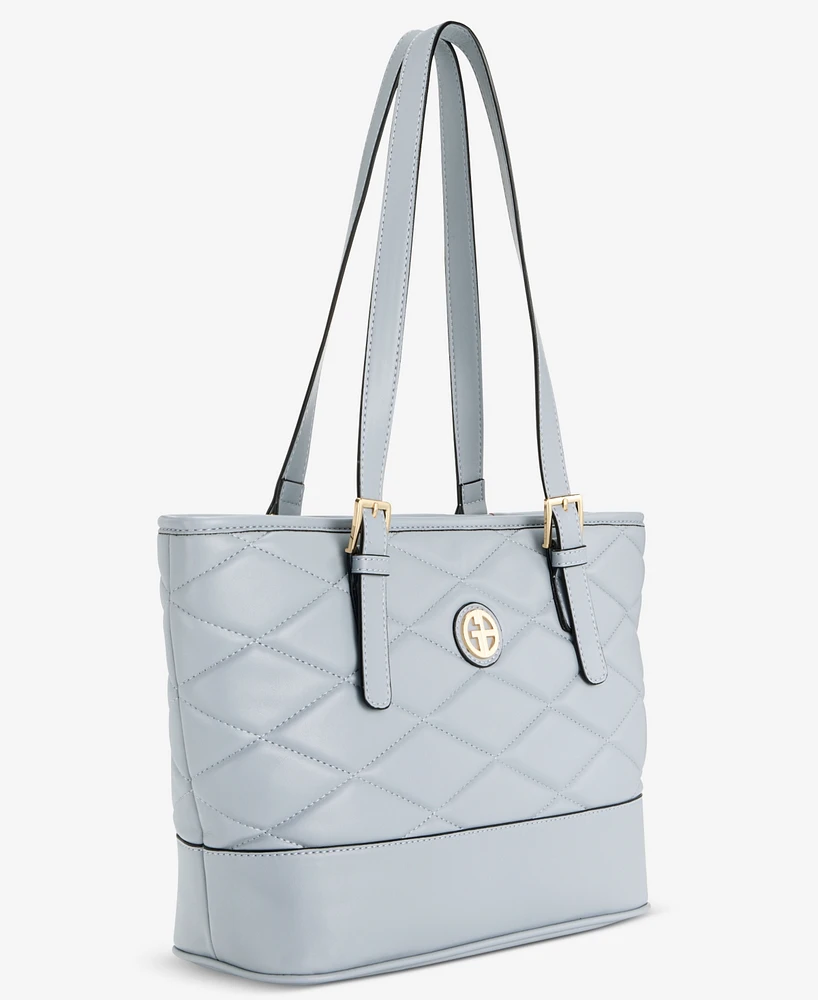 Giani Bernini Large Quilted Tulip Tote, Exclusively at Macy's