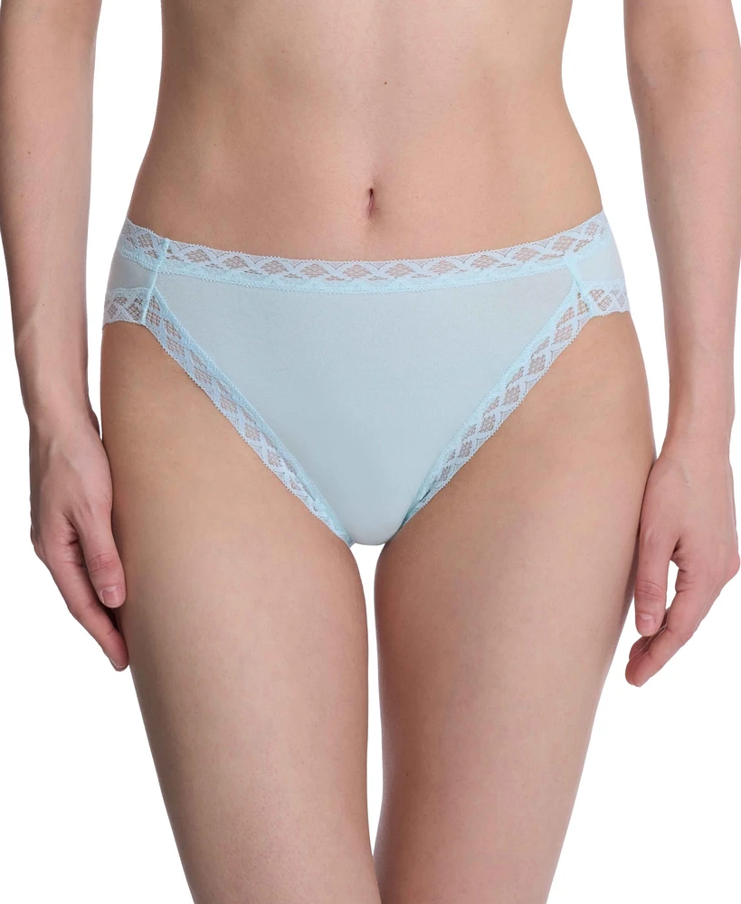 Natori Bliss Lace-Trim Cotton French-Cut Brief Underwear 152058