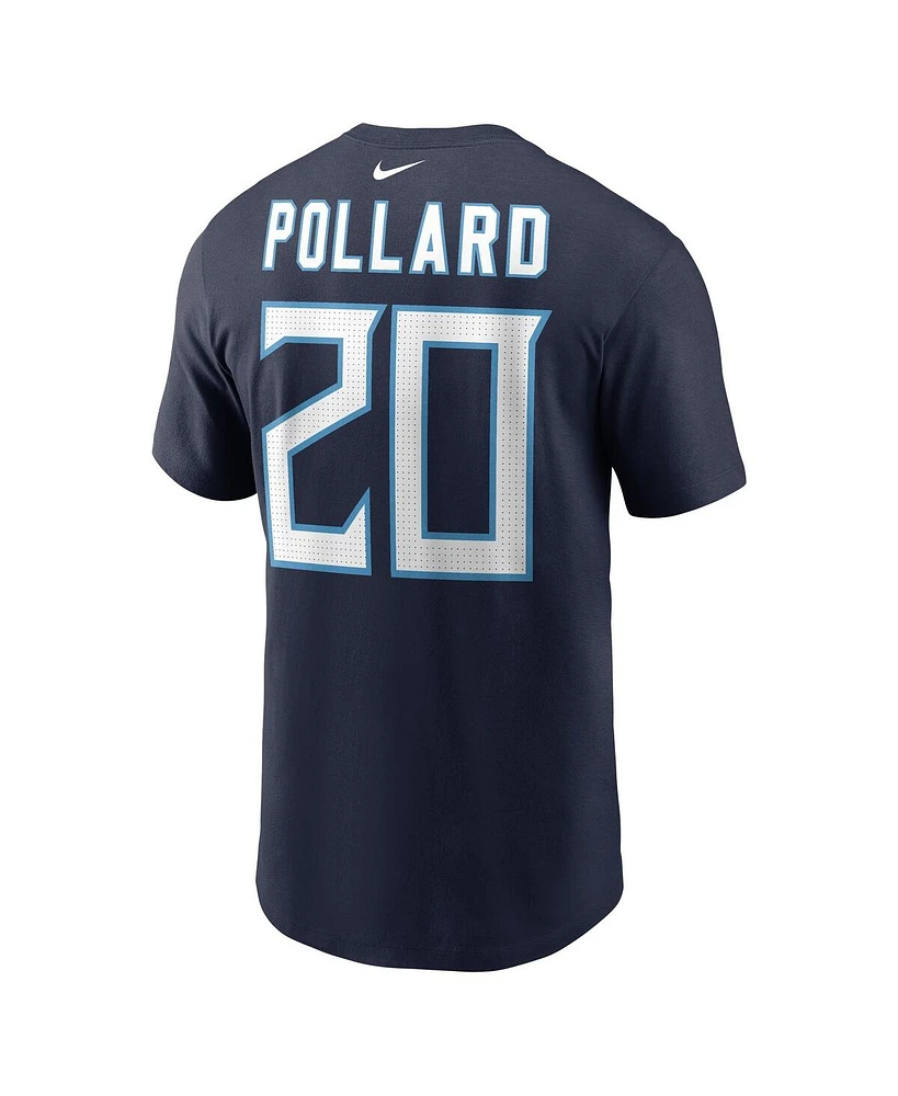 Nike Men's Tony Pollard Navy Tennessee Titans Player Name Number T-Shirt