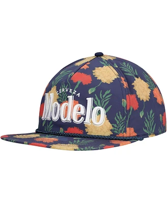 Lids Men's Navy Modelo Beer Rope Floral Golfer Adjustable Hat