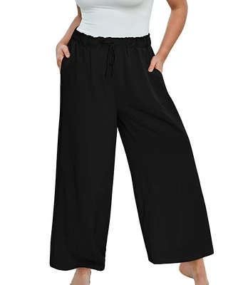 Cupshe Plus Summer Lovin Drawstring Wide Leg Pants