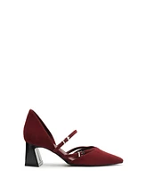 Schutz Women's Rue Mid Heel Buckle Pumps