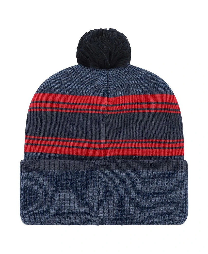 '47 Brand Men's Navy New England Patriots Fadeout Cuffed Knit Hat with Pom