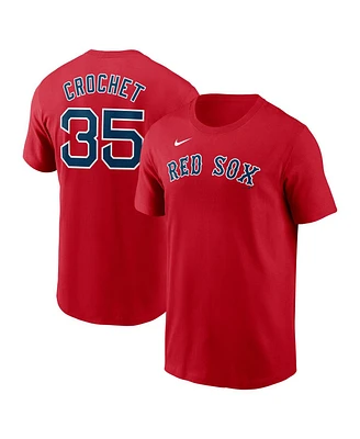 Nike Men's Garrett Crochet Red Boston Sox Fuse Name Number T-Shirt