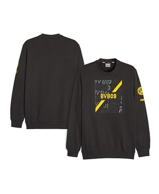 Puma Men's Black Borussia Dortmund FtblCore Graphic Pullover Sweatshirt