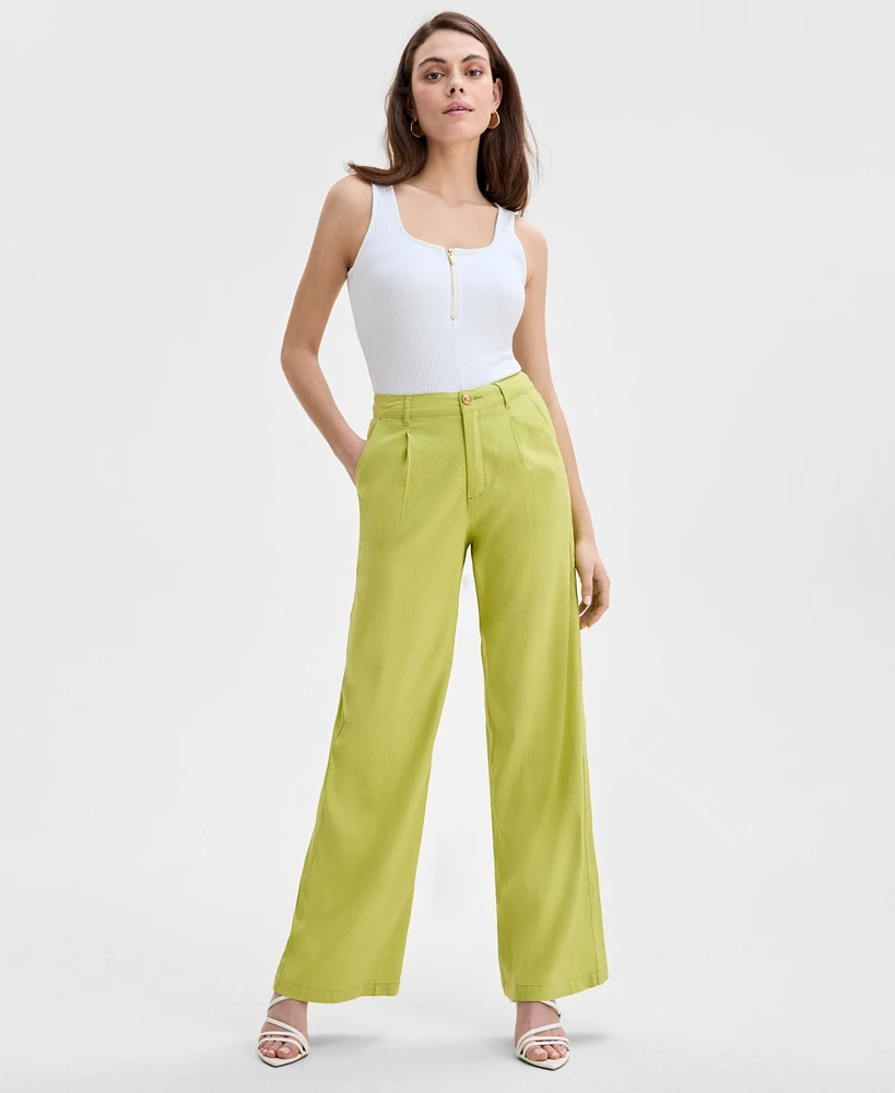 I.n.c. International Concepts Women's High Rise Wide-Leg Pants, Exclusively at Macy's