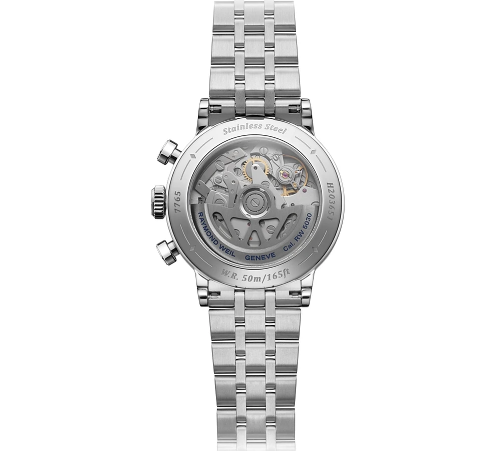 Raymond Weil Men's Swiss Automatic Chronograph Millesime Stainless Steel Bracelet Watch 40mm