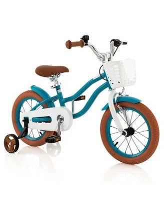Kids Bike With Front Handbrake 2 Training Wheels