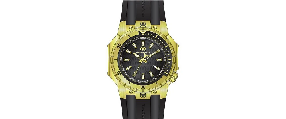 Technomarine's Men's Tm-224011 Manta Sea Quartz 3 Hand Black Dial Watch