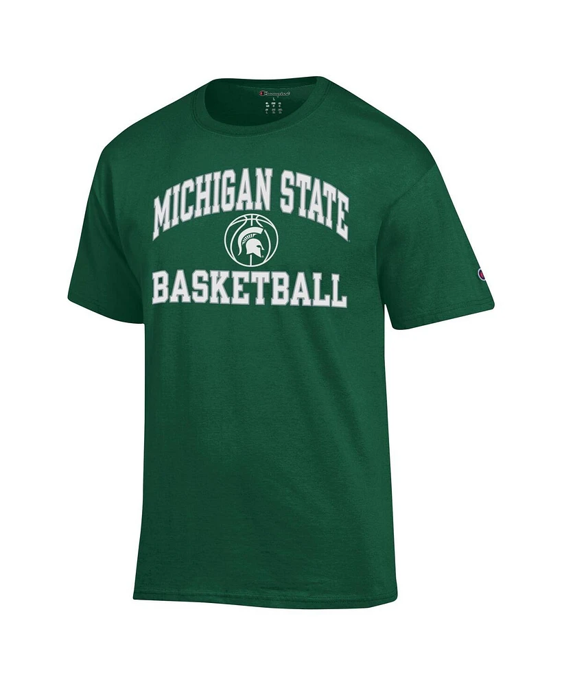 Champion Men's Green Michigan State Spartans Basketball Icon T-Shirt