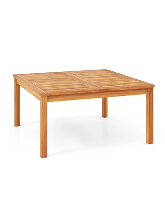 Patio Solid Acacia Wood Coffee Table Side Table