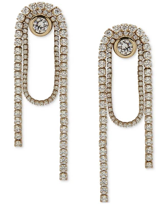 Emily in Paris Gold-Tone Cubic Zirconia Looped Drop Earrings