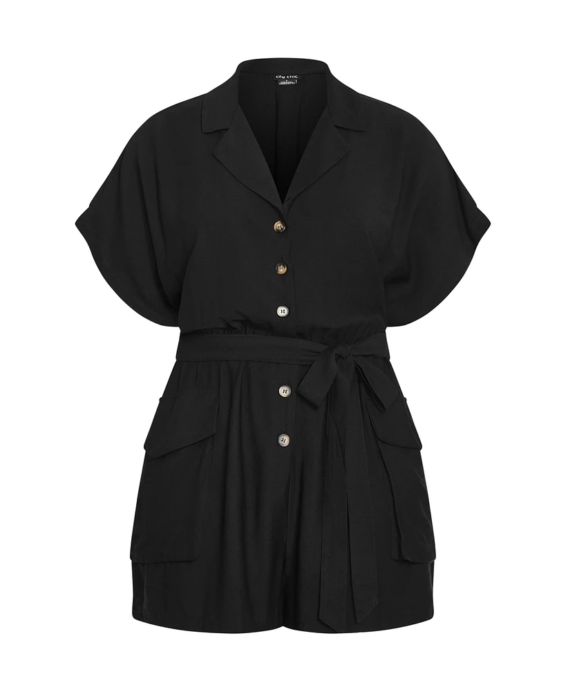 Plus Jade Playsuit