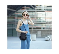 Susu Small Black Leather Backpack Purse for Women Convertible Crossbody Bag Women's Handbag