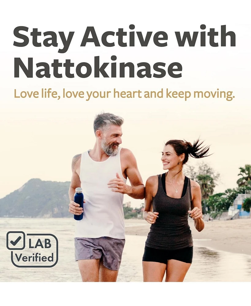 Nattokinase 2000 Fu (Non-gmo), Powerful Nattokinase Supplement Made from Naturally Fermented Soybeans for Heart Health Support, Healths Harmony, 180ct