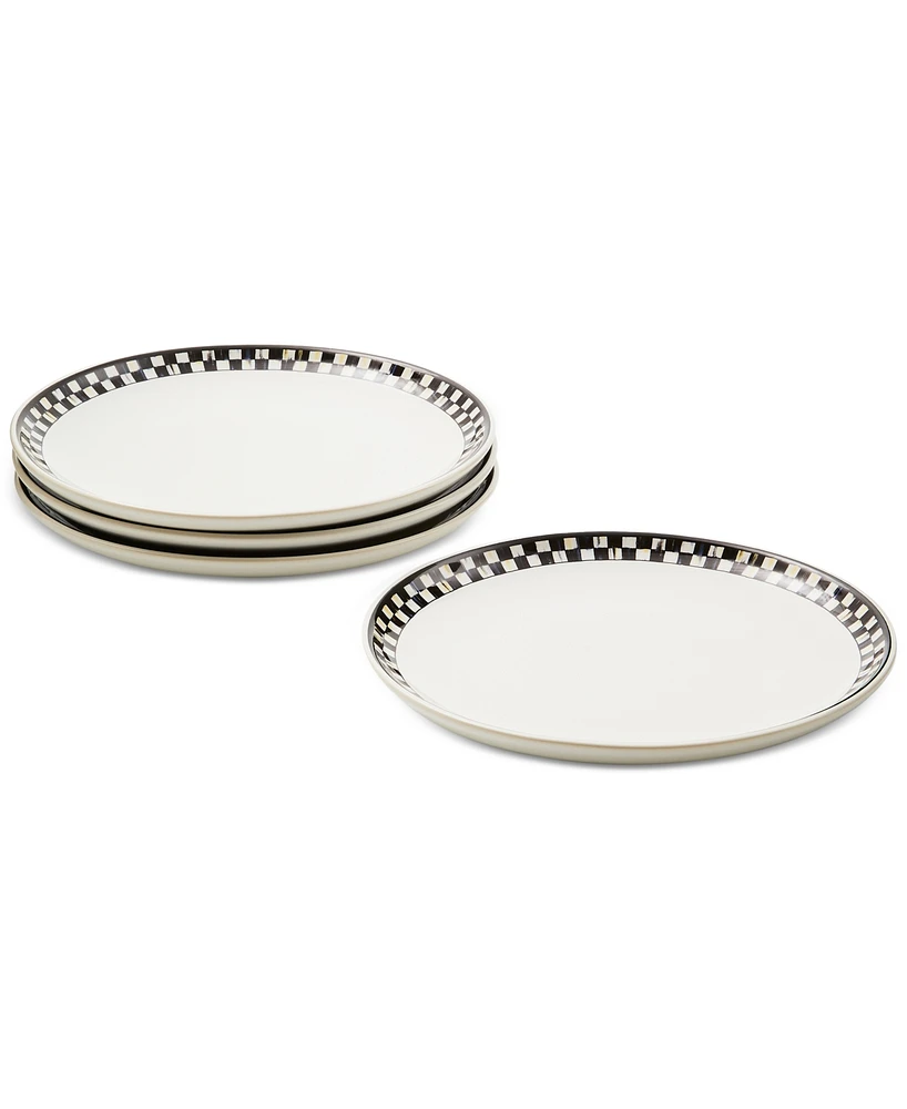 MacKenzie-Childs Courtly Check Everyday Lunch Plates, Set of 4