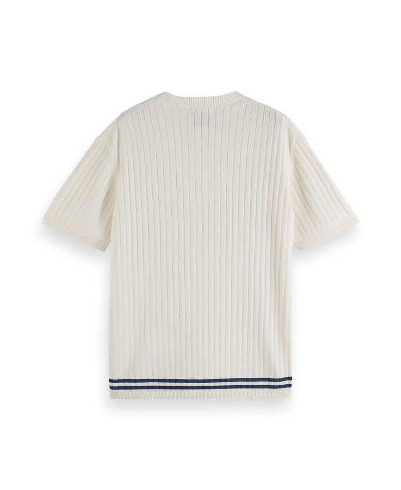 Scotch & Soda Men's Structured Knitted T-Shirt