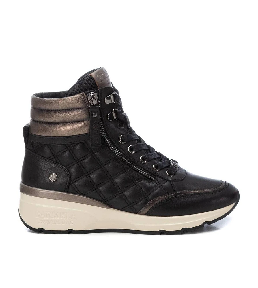 Carmela Collection Leather Sneaker Booties By Xti