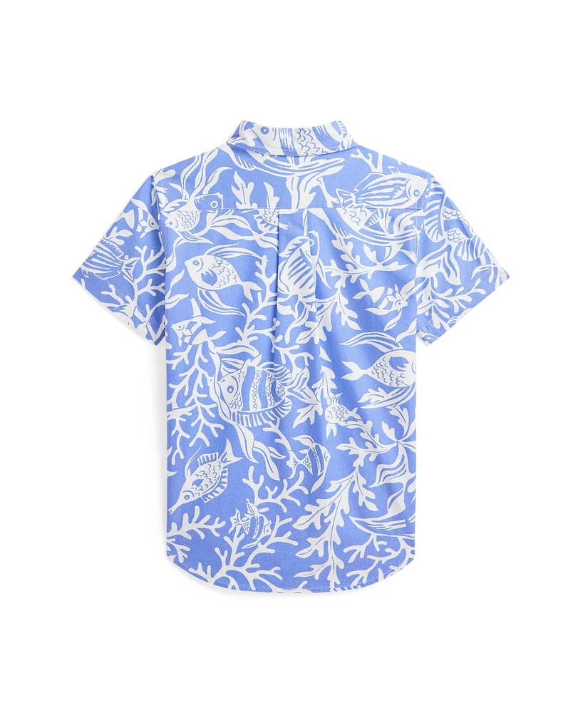 Polo Ralph Lauren Toddler and Little Boys Sea-Print Short-Sleeve Shirt
