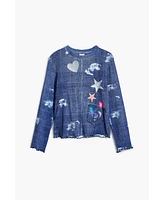 Desigual Girls Girls's Denim T-shirt with stars