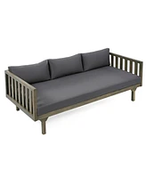 Acacia Wood Daybed: Durable, Water-Resistant, Classic Slat Paneling Design