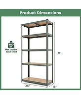 5-Tier Shelving Unit with 2000 Lbs Capacity Heavy-Duty Storage Rack for Home & Garage