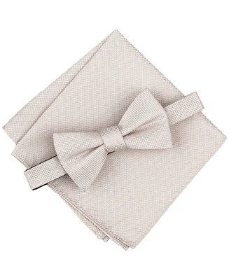 Alfani Men's Solid Bow Tie & Pocket Square Set, Exclusively at Macy's
