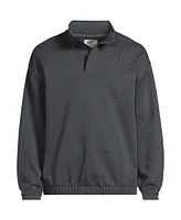 Lands' End Men's Long Sleeve French Terry Vintage Wash Quarter Zip