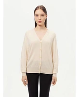 Gobi Cashmere Women's 3D Cashmere Button-up Cardigan