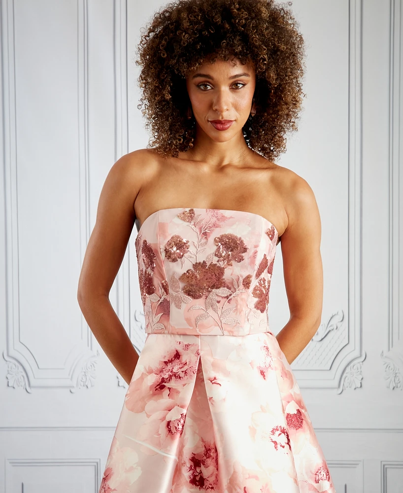 Muse Women's Embroidered Strapless Bustier Top