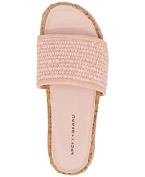 Lucky Brand Women's Dylina Cork Platform Slide Sandals
