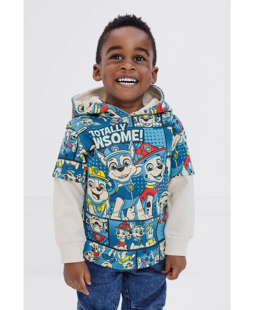 Paw Patrol Boys Fleece 2fer Pullover Hoodie and Jogger Pants Outfit Set