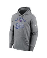 Nike Men's Heather Gray Buffalo Bills Performance Fleece Pullover Hoodie