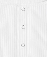On 34th Women's Snap-Front Rib-Knit Top