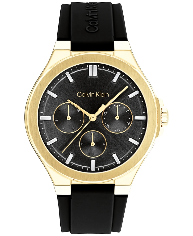 Calvin Klein Women's Vibrancy Black Silicone Strap Watch, 38mm
