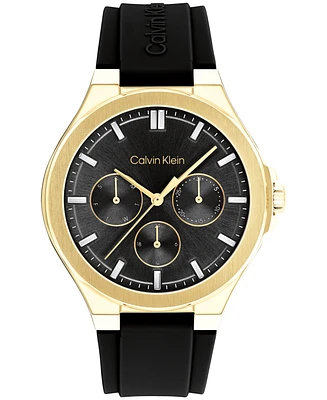 Calvin Klein Women's Vibrancy Black Silicone Strap Watch, 38mm