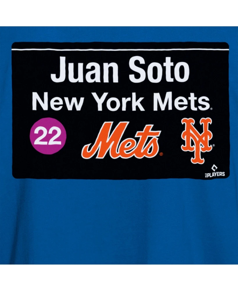 New Era Men's Juan Soto Blue York Mets Sign Player T-Shirt