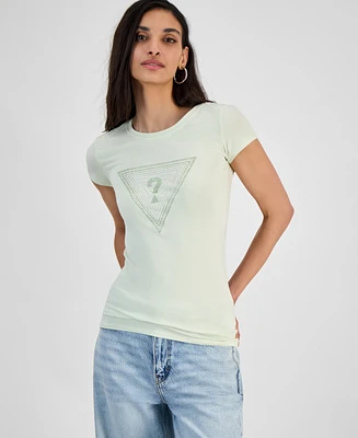 Guess Women's Triangle Ombre R3 Logo T-Shirt