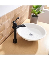 Waterfall Single Hole Single-Handle Vessel Bathroom Faucet With Pop-up Drain Assembly Polished Chrome
