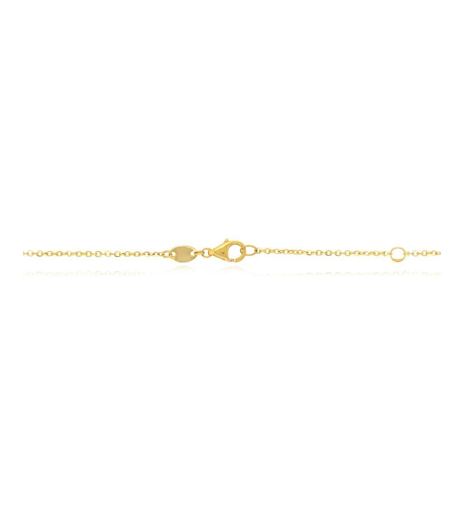 The Lovery Bubblegum Pink Heart Station Necklace 14K Gold