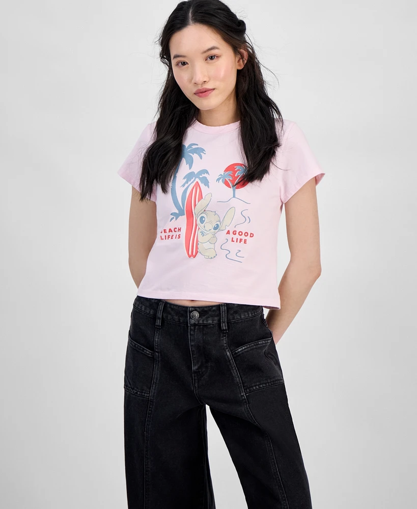 Disney Juniors' Beach Life Stitch Graphic T-Shirt