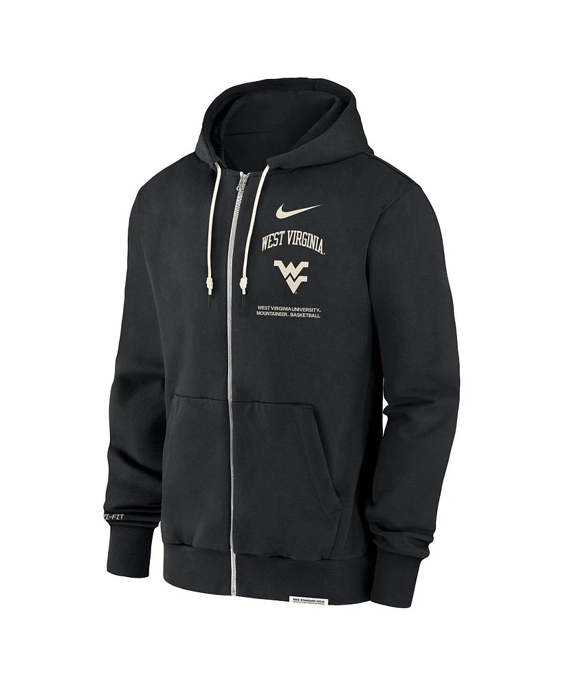 Nike Men's Black West Virginia Mountaineers On-Court Performance Full-Zip Hoodie