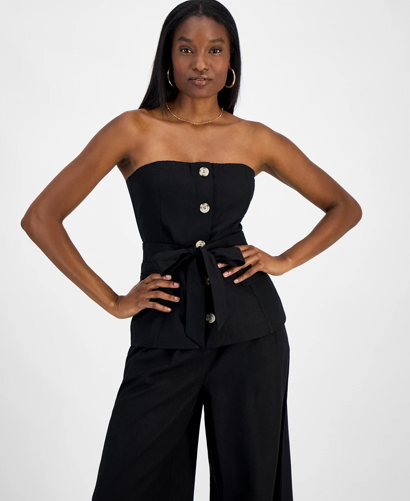 Bar Iii Women's Wide-Leg High-Rise Pants, Exclusively at Macy's