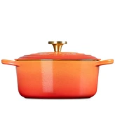 Le Creuset Signature 4.5-Qt. Flamme Doree Round Dutch Oven with Crucible Knob - 100th Anniversary Edition