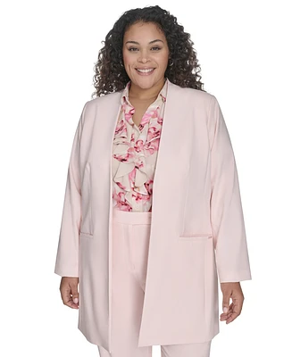 Calvin Klein Plus Open-Front Topper Jacket