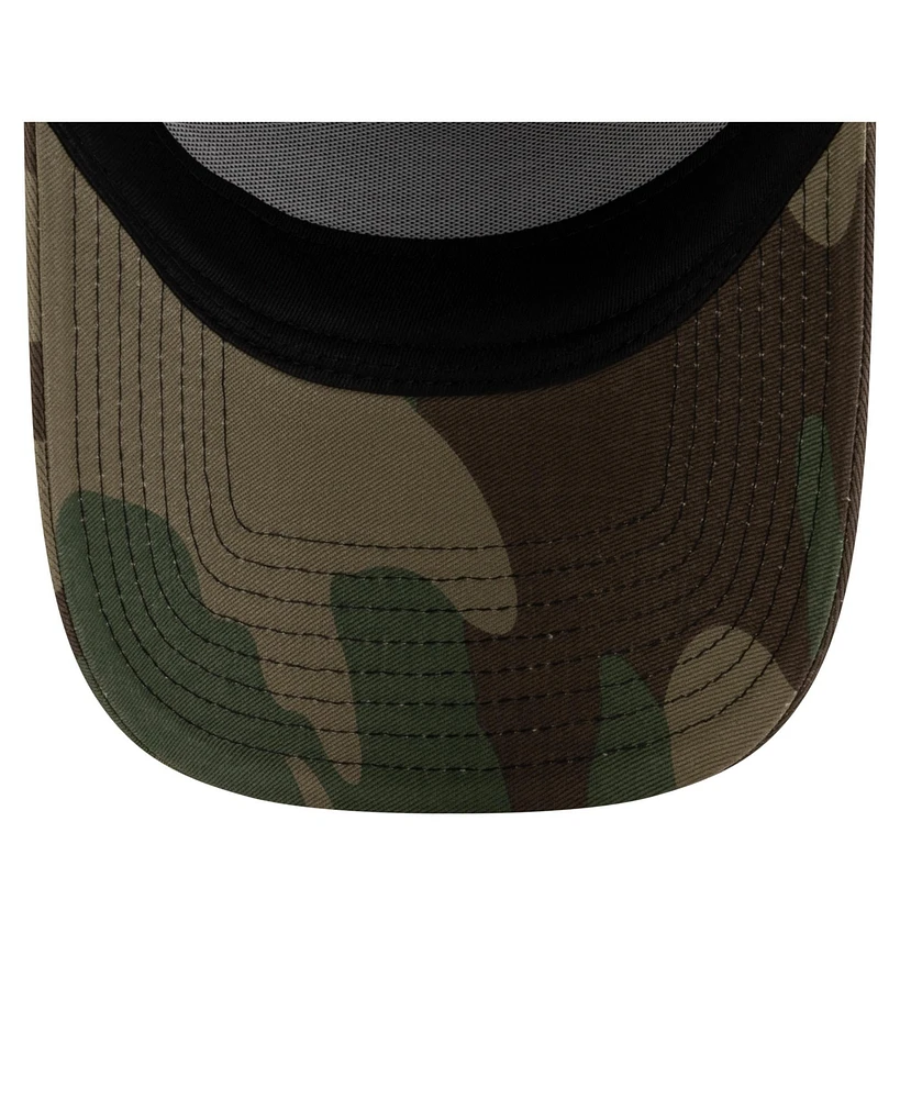 New Era Men's Camo Boston Red Sox Woodland Team Pop 9FORTY A-Frame Adjustable Hat