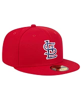 New Era Men's Red St. Louis Cardinals Checkered Under Visor 59FIFTY Fitted Hat