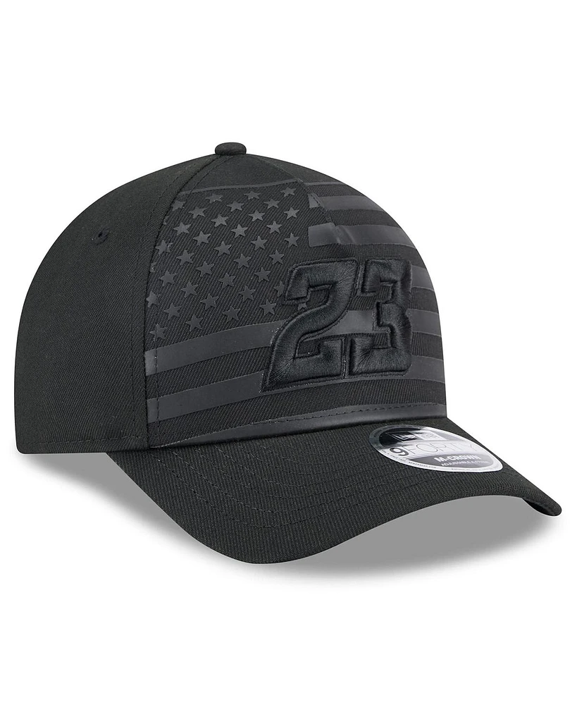 New Era Men's Black Bubba Wallace American Flag 9FORTY M-Crown A-Frame Adjustable Hat