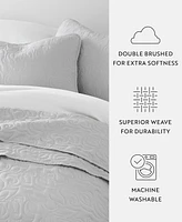 ienjoy Home Floral Stitch 3-Pc. Lightweight Quilt Set, Full/Queen